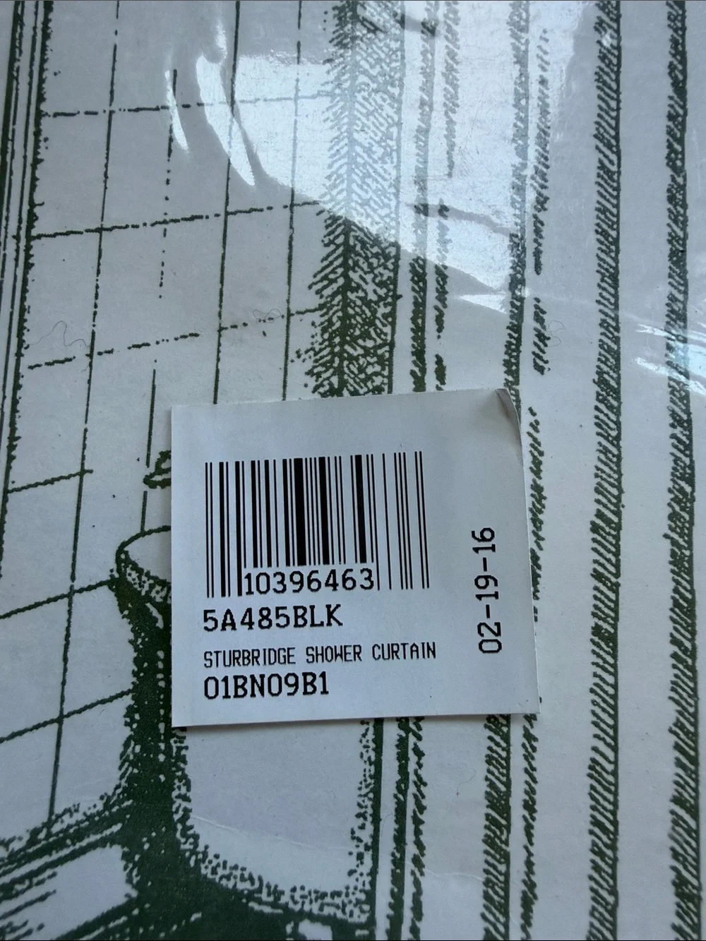 NWT Park Designs Sturbridge Fabric Black Tan  Plaid Shower Curtain